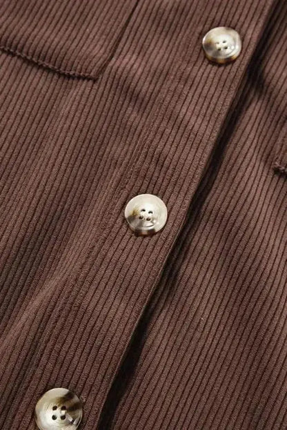 Hooded Corduroy Shacket Women UK