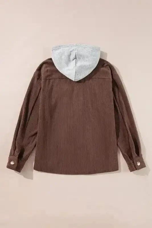 Hooded Corduroy Shacket Women UK