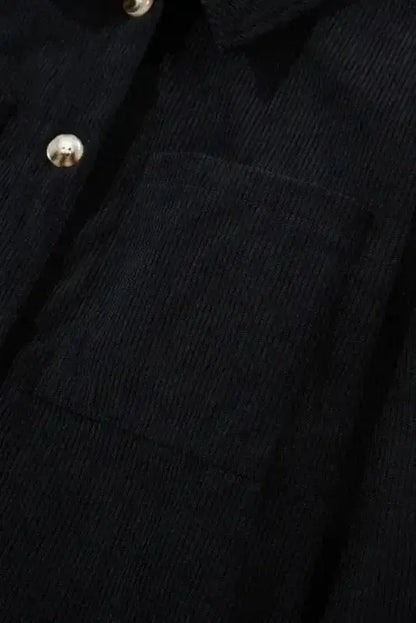 Hooded Corduroy Shacket Women UK