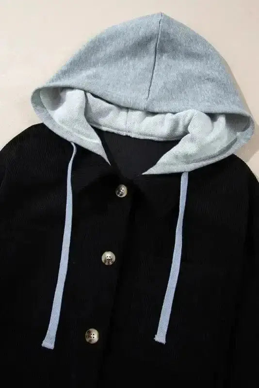 Hooded Corduroy Shacket Women UK