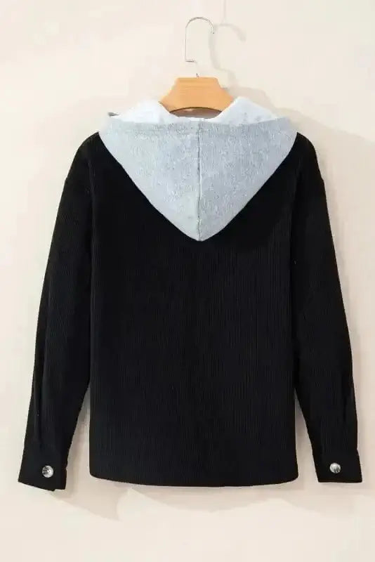 Hooded Corduroy Shacket Women UK