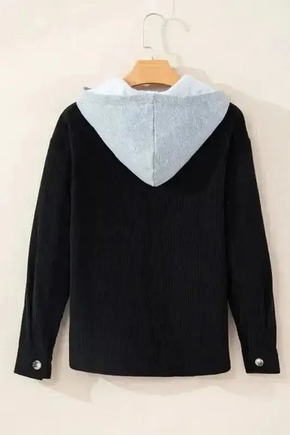 Hooded Corduroy Shacket Women UK