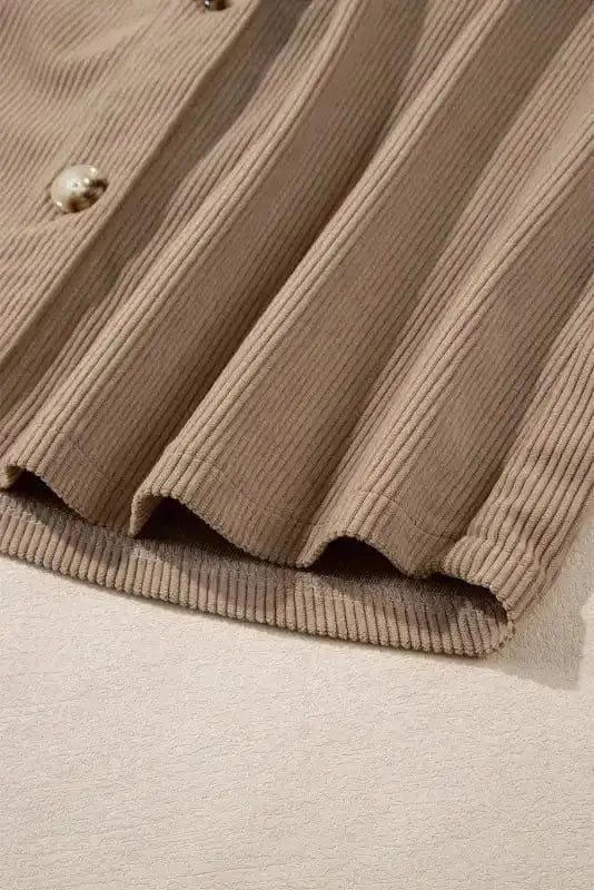 Hooded Corduroy Shacket Women UK