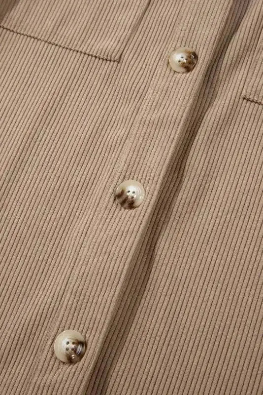Hooded Corduroy Shacket Women UK