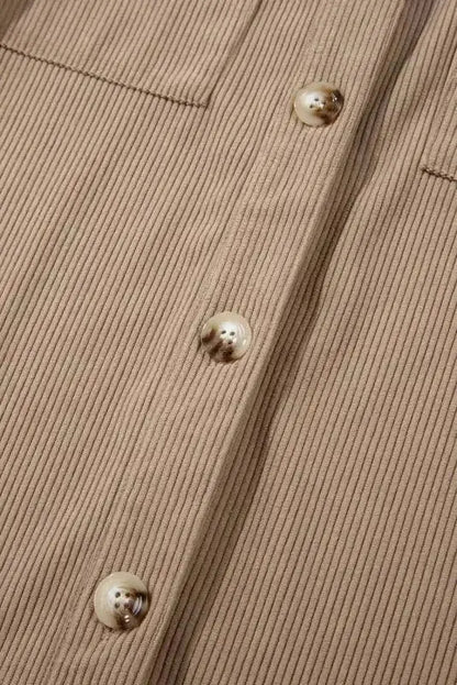 Hooded Corduroy Shacket Women UK