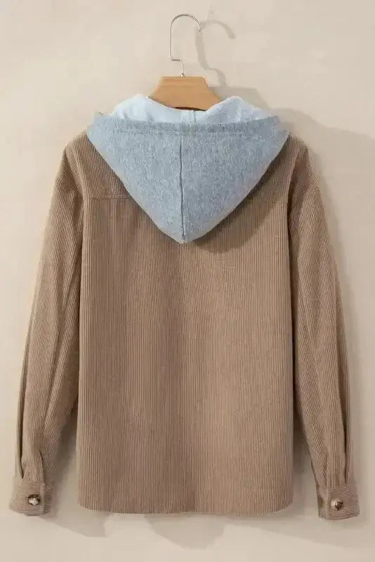 Hooded Corduroy Shacket Women UK