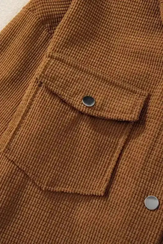 Brown Textured Shacket Women UK