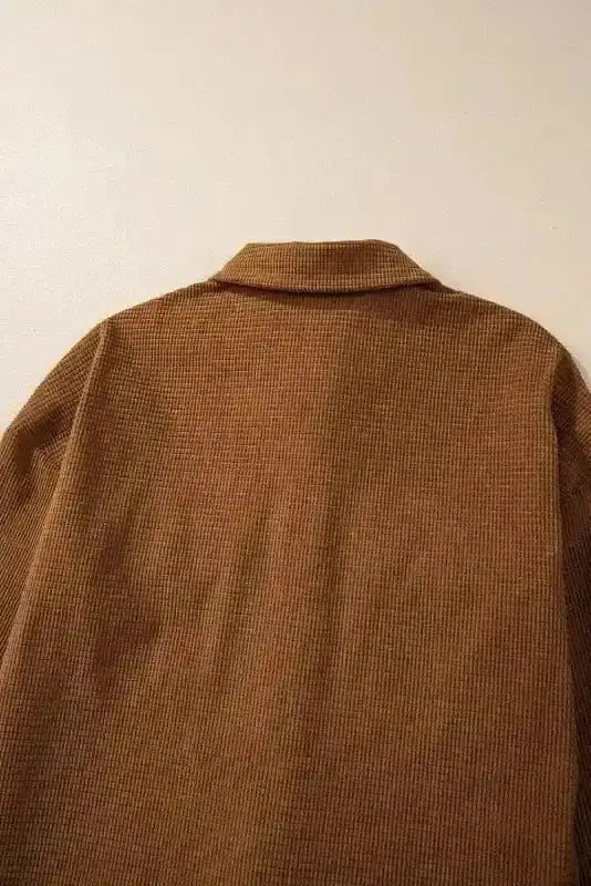Brown Textured Shacket Women UK