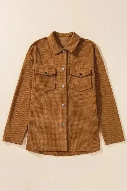 Brown Textured Shacket Women UK