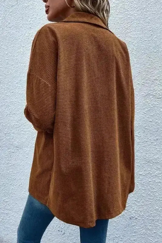 Brown Textured Shacket Women UK