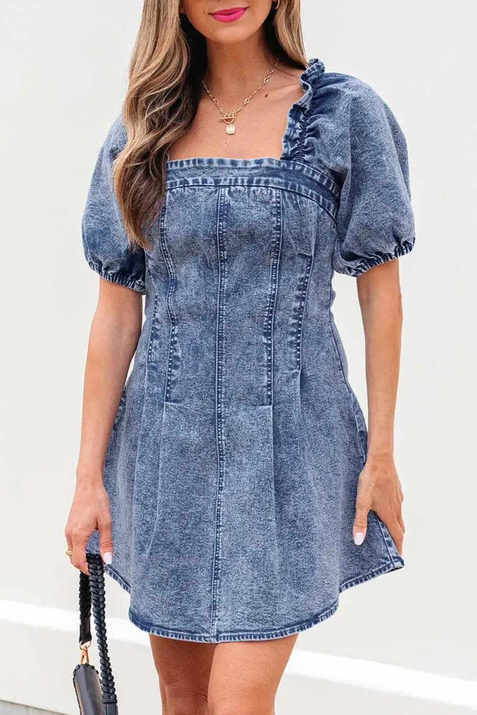 Blue Bustier Denim Mini Dress Women UK | Chic Edgy Style