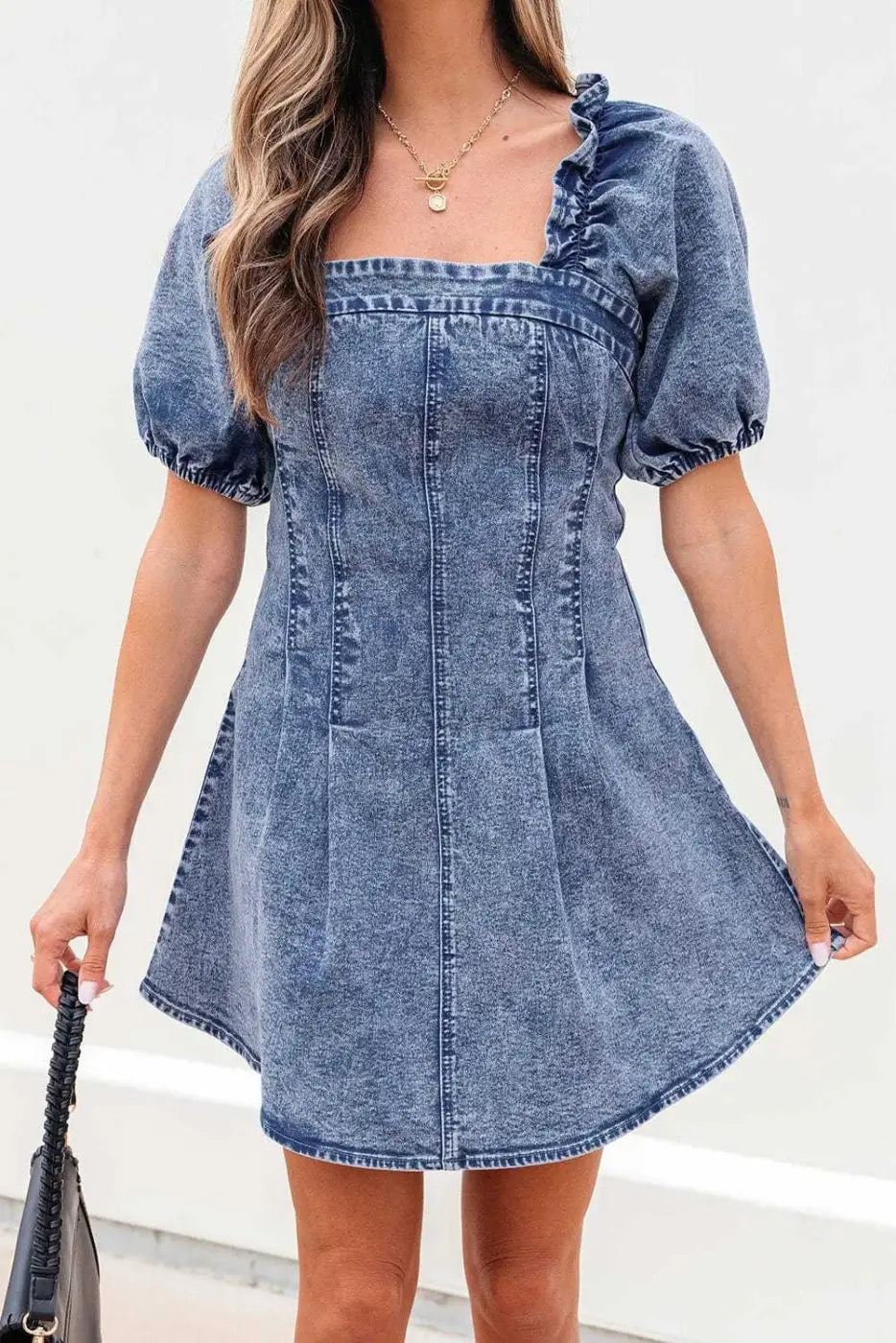 Blue Bustier Denim Mini Dress Women UK | Chic Edgy Style