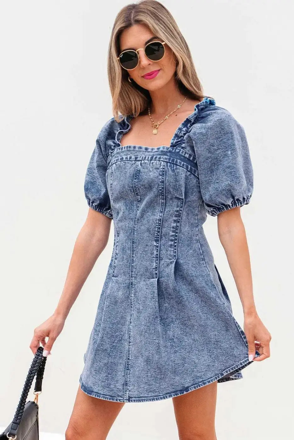 Blue Bustier Denim Mini Dress Women UK | Chic Edgy Style