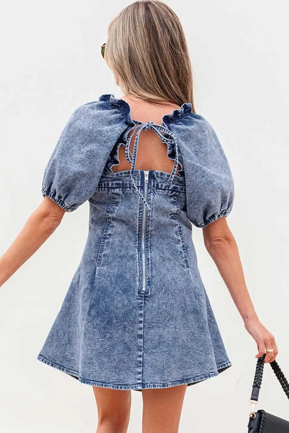 Blue Bustier Denim Mini Dress Women UK | Chic Edgy Style
