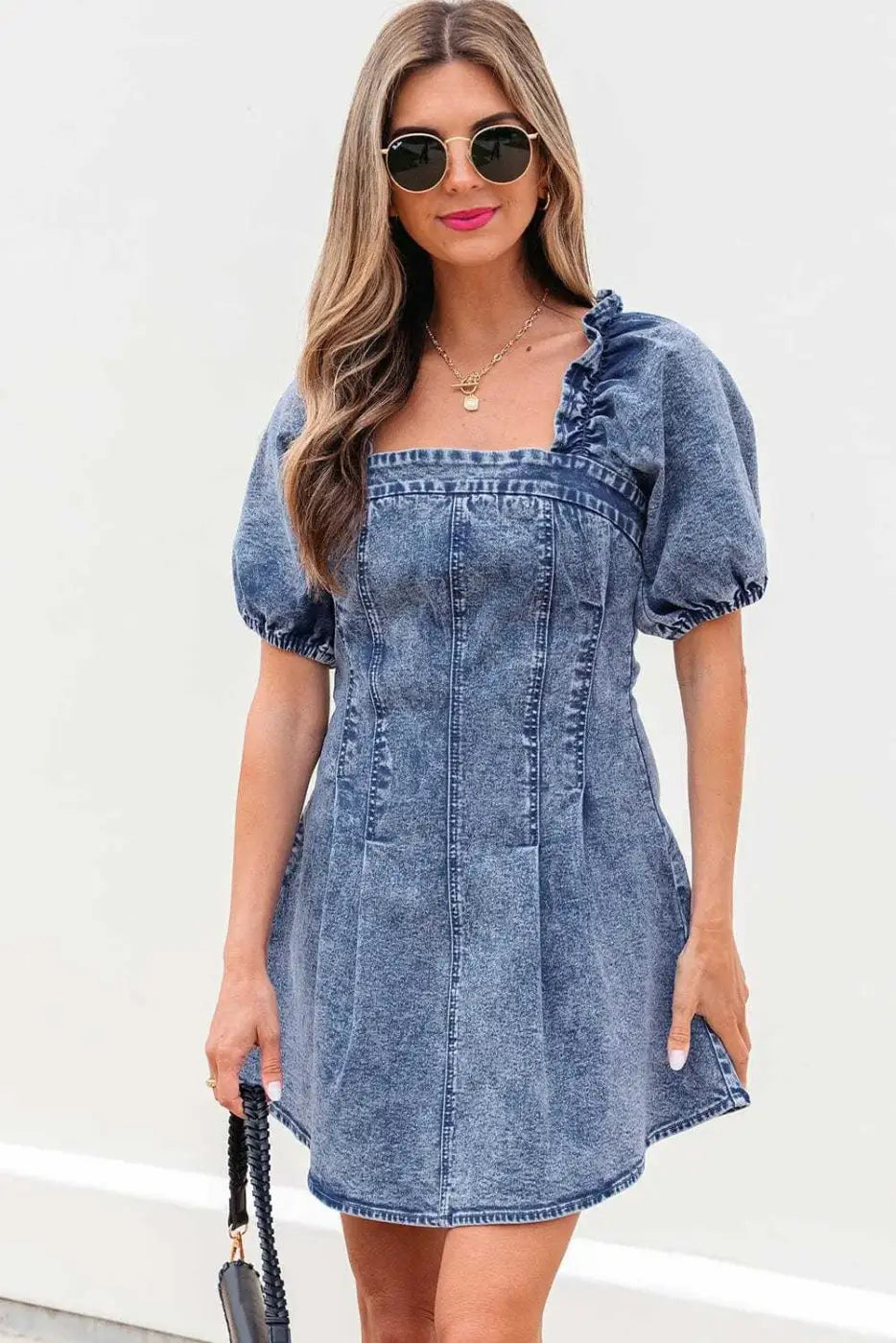 Blue Bustier Denim Mini Dress Women UK | Chic Edgy Style