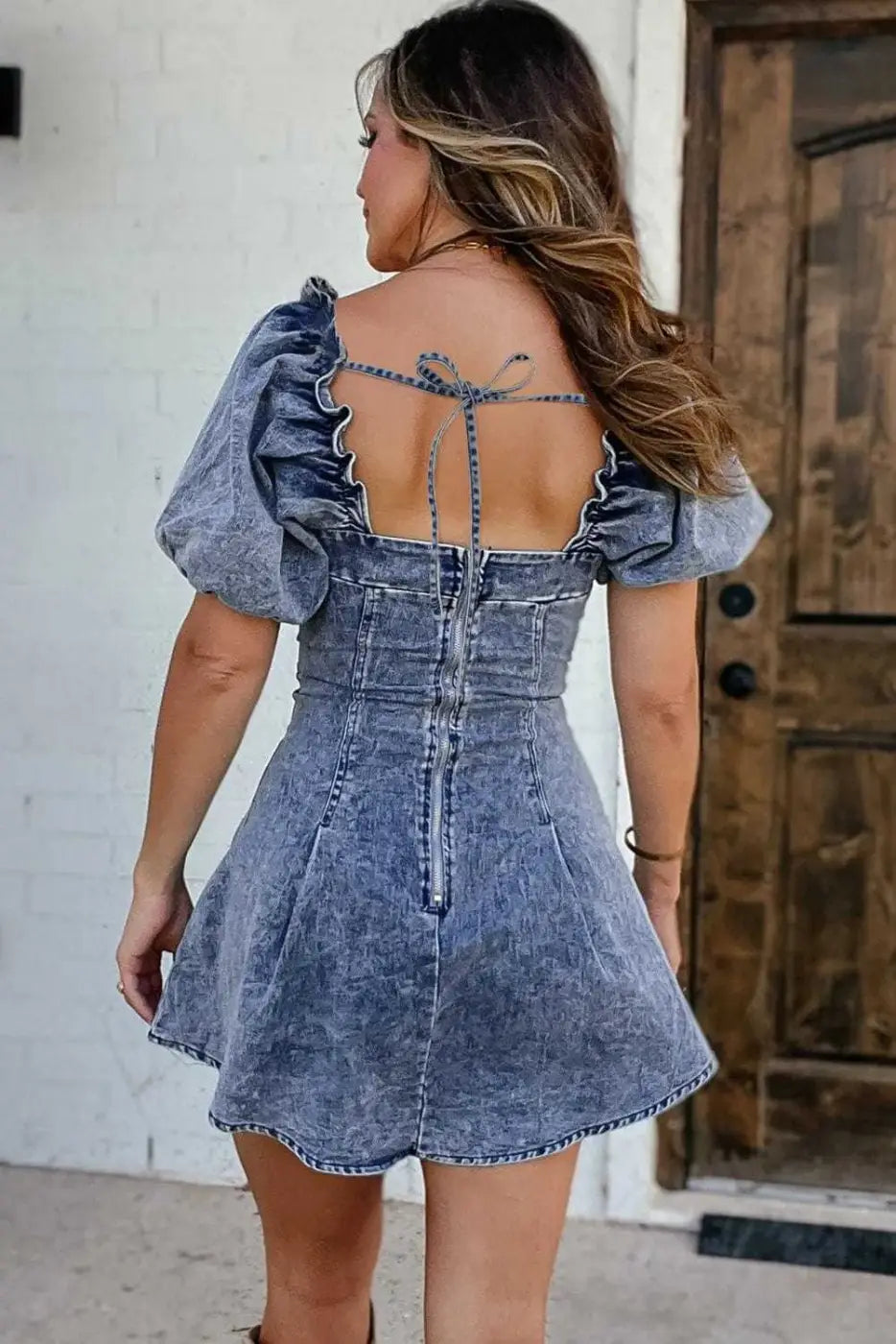 Blue Bustier Denim Mini Dress Women UK | Chic Edgy Style