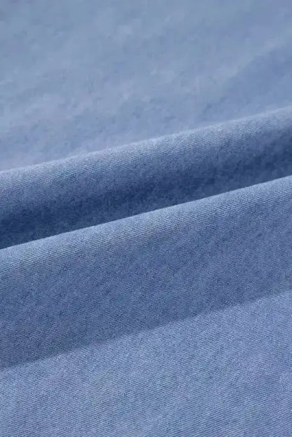 Blue Chambray V-Neck Cutout Maxi Dress Women UK | Beach