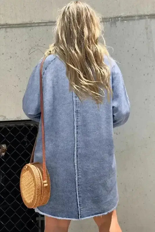 Sapphire Blue Denim Mini Dress Women UK | Casual Flattering