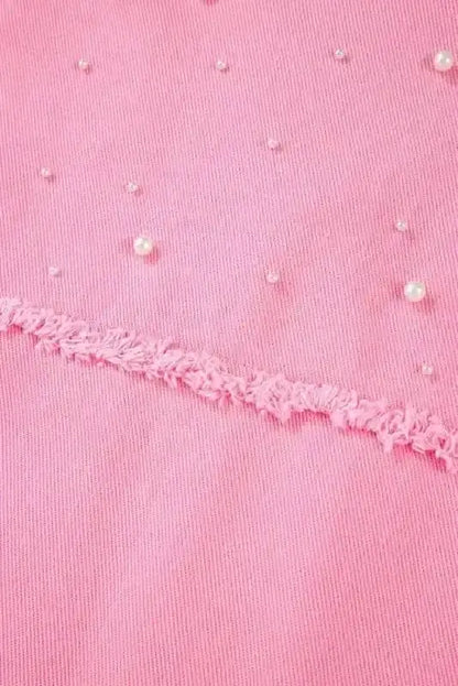 Pearl Beaded Denim Jacket Women UK
