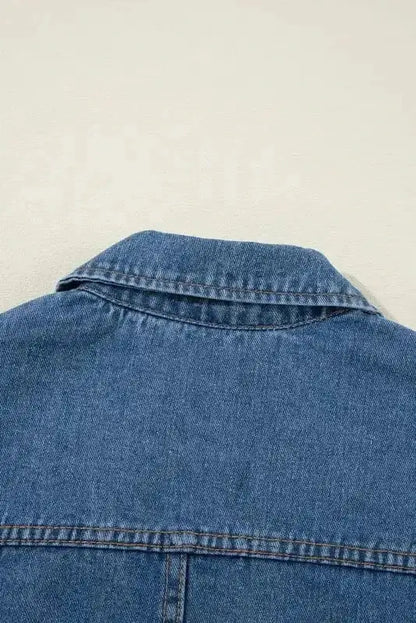 Lapel Denim Jacket Women UK