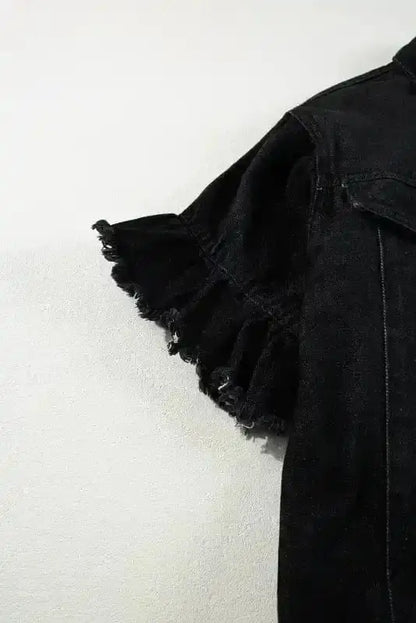 Raw Hem Denim Jacket Women UK