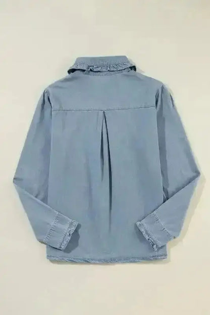 Smart Casual Chambray Denim Shirt Women UK | Cotton