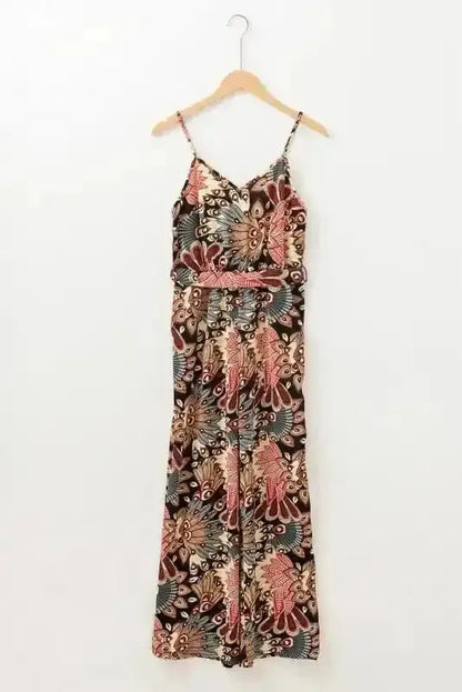 Luxe Floral Belted Jumpsuit