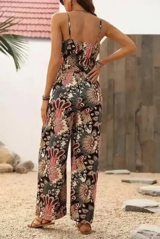 Luxe Floral Belted Jumpsuit