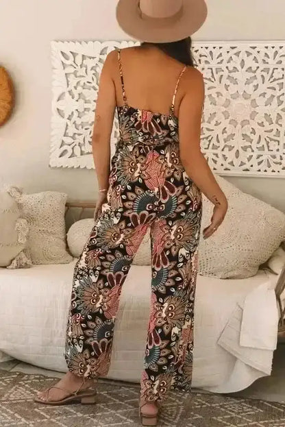 Luxe Floral Belted Jumpsuit