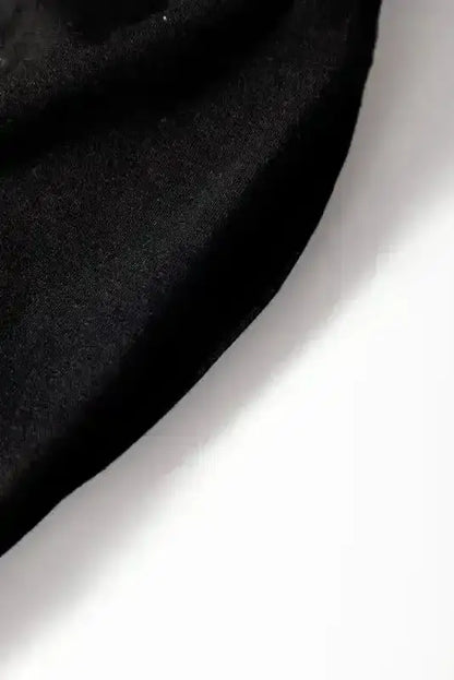 Peekaboo Wide Leg Jumpsuit - Black Square Neck Sleeveless