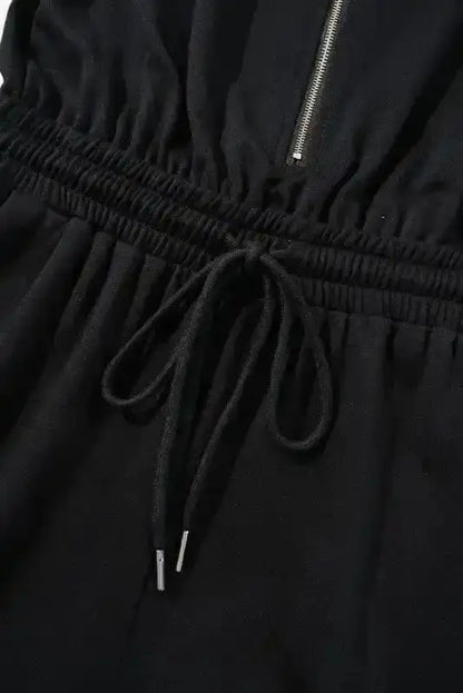 Zipped Elegance Casual Jumpsuit