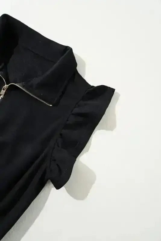 Zipped Elegance Casual Jumpsuit