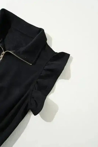 Zipped Elegance Casual Jumpsuit