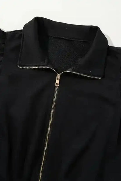 Zipped Elegance Casual Jumpsuit