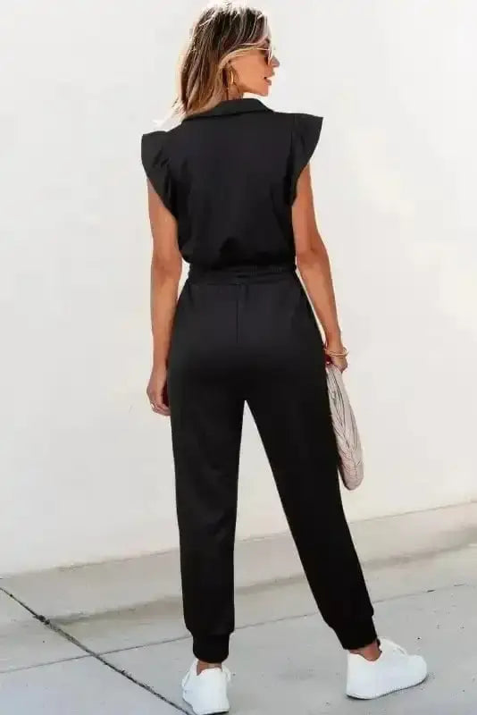 Zipped Elegance Casual Jumpsuit Women UK
