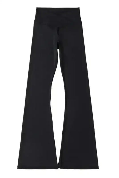 V-Curve Black Flared Leggings