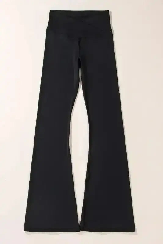 V-Curve Black Flared Leggings