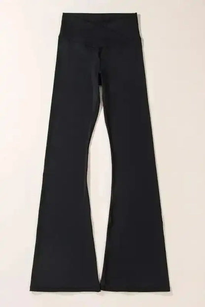 V-Curve Black Flared Leggings