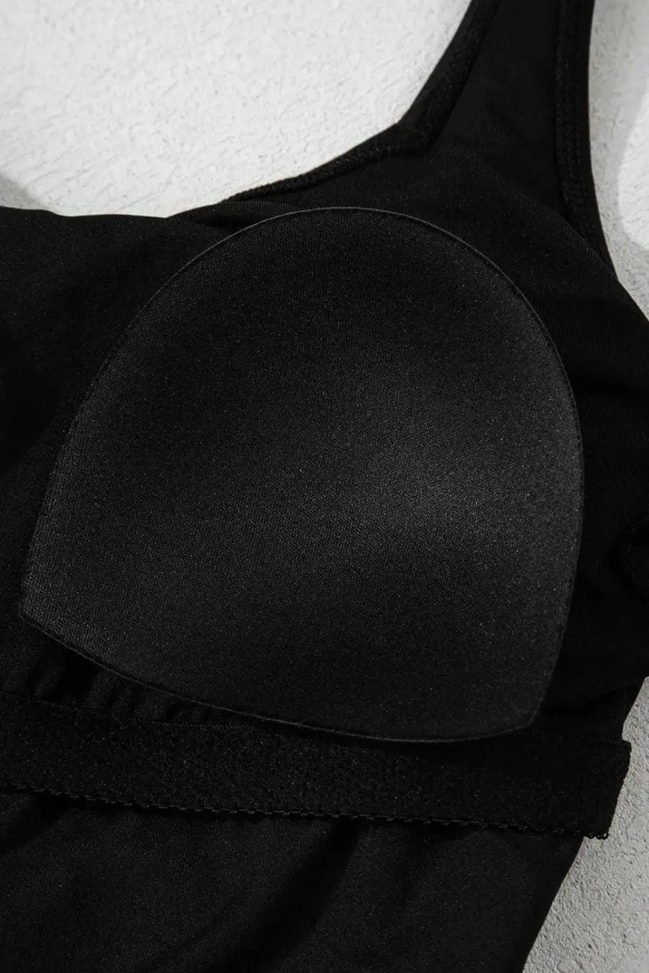 Black Sleek Side-Tied Swim Dress Women UK