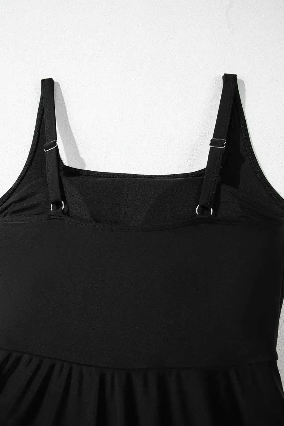 Black Sleek Side-Tied Swim Dress Women UK