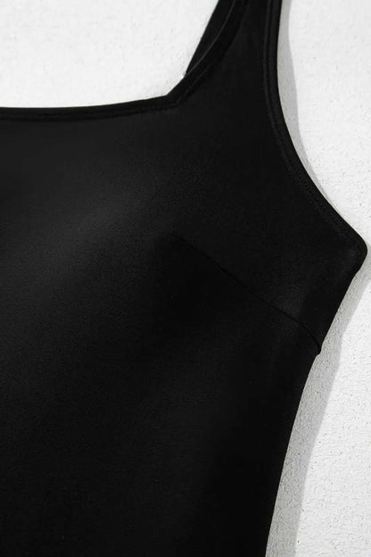 Black Sleek Side-Tied Swim Dress Women UK | S–2XL