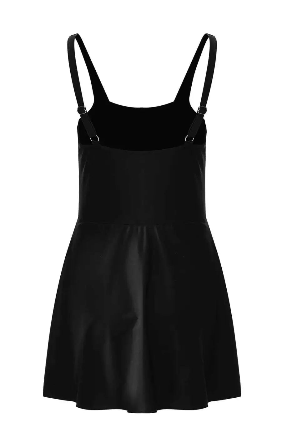 Black Sleek Side-Tied Swim Dress Women UK