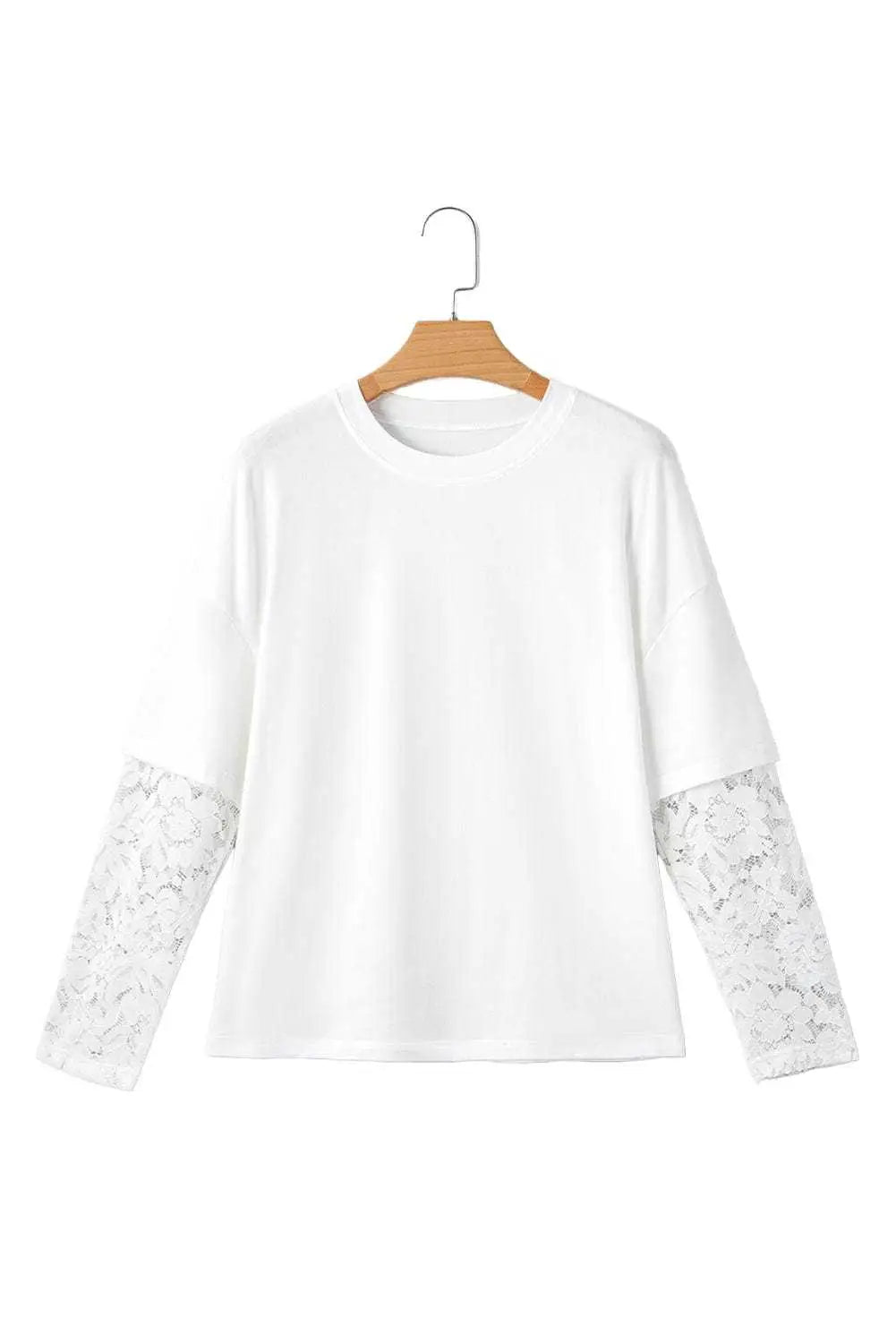 White Romantic Lace Long Sleeve Top Women UK