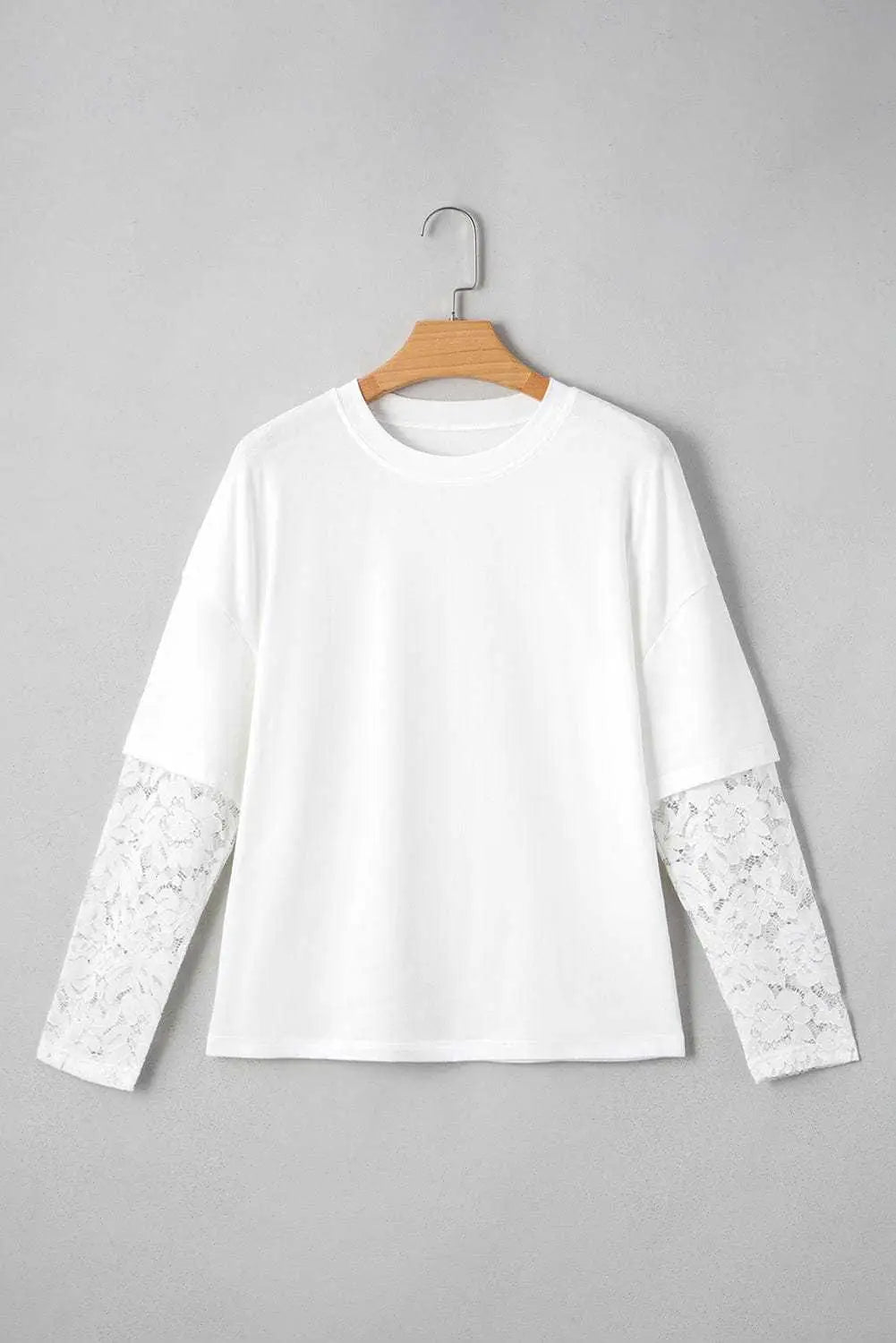 White Romantic Lace Long Sleeve Top Women UK