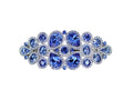 Faship Gorgeous Blue Rhinestone Floral Hair Barrette Clip | Bridal Jewelry
