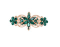 Faship Gorgeous Green Rhinestone Flora Hair Barrette Clip – Emerald Crystal Jewelry