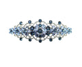 Faship Gorgeous Navy Blue Rhinestone Floral Hair Barrette | Bridal & Prom Accessory