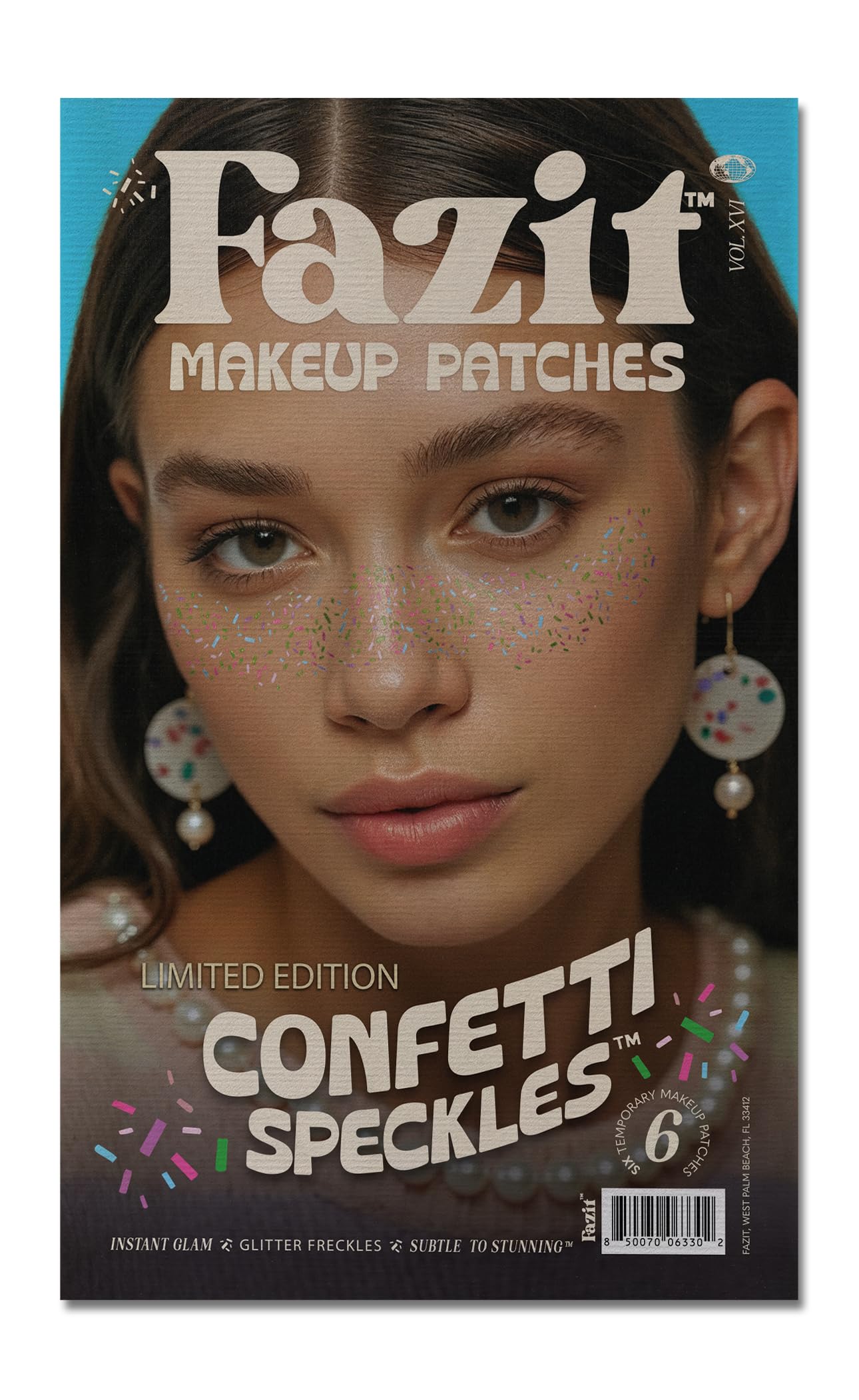 Fazit Confetti Speckle Patches – Glow Up Glitter Makeup for Face