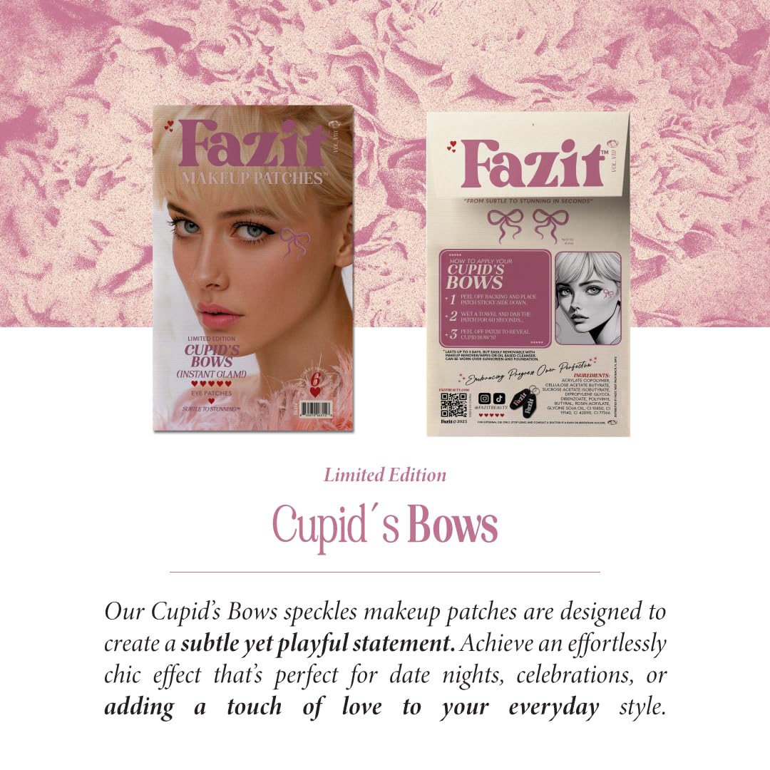 Fazit Cupid's Bow Glitter Patches – Glow-Up Makeup Patches for Face
