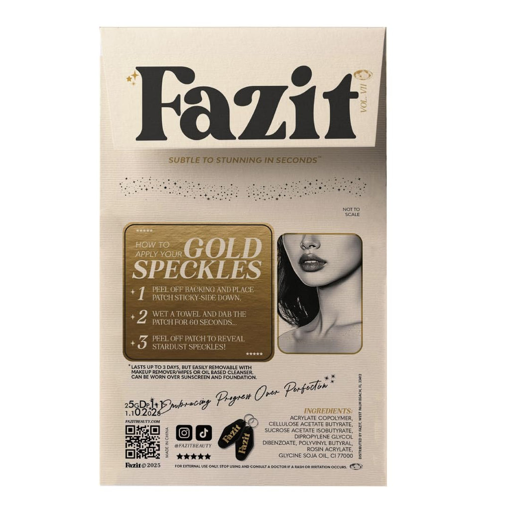 Fazit Makeup Patches: Gold Glitter Speckles for Glow-Up Looks